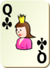 Simple Queen Of Clubs Clip Art